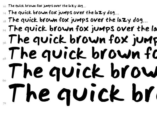Scoder Hand font waterfall